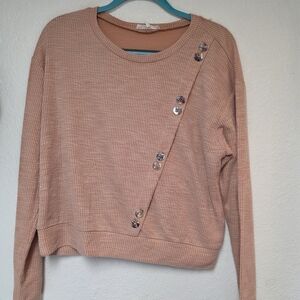 june & hudson Peachy Knit Crewneck Sweater